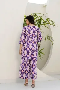 Violet Bloom Ikat Co-ord Set