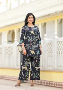 Midnight Jungle Cord Set